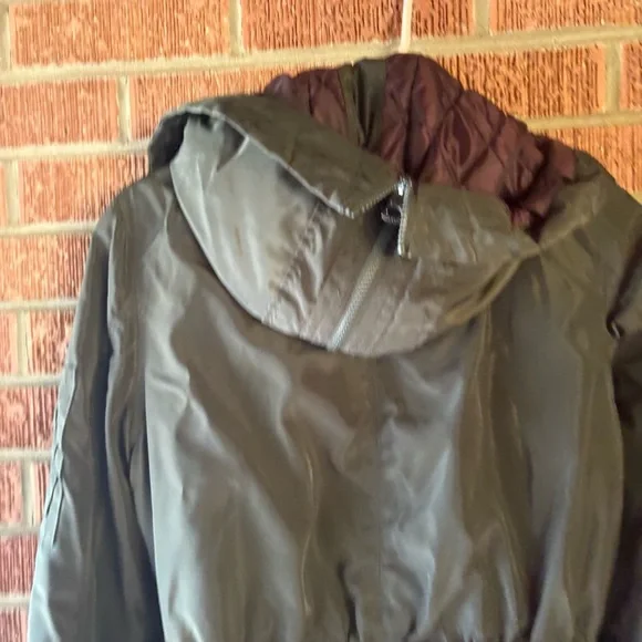 Lucky Brand Olive Green Utility Windbreaker Cinched Jacket Size Small - Picture 6 of 10